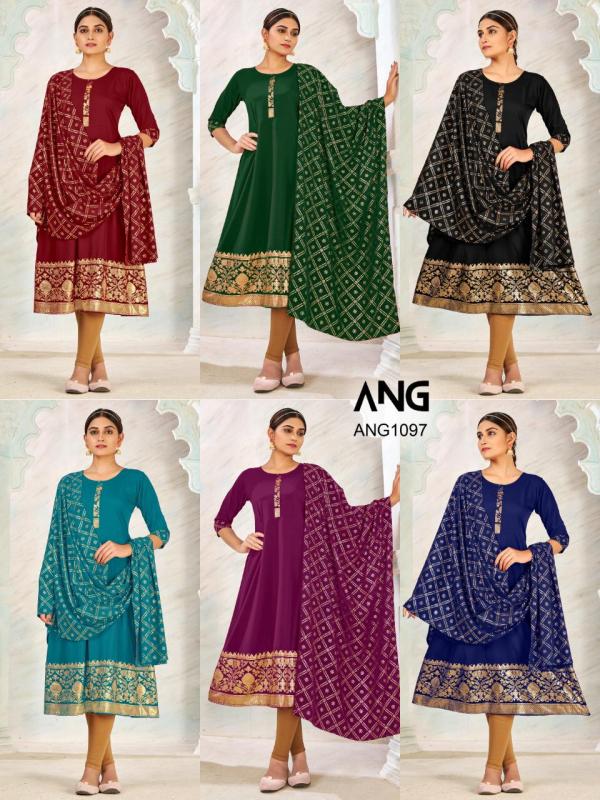 Ang 1097 American Creap Designer Exclusive top with dupatta Collection